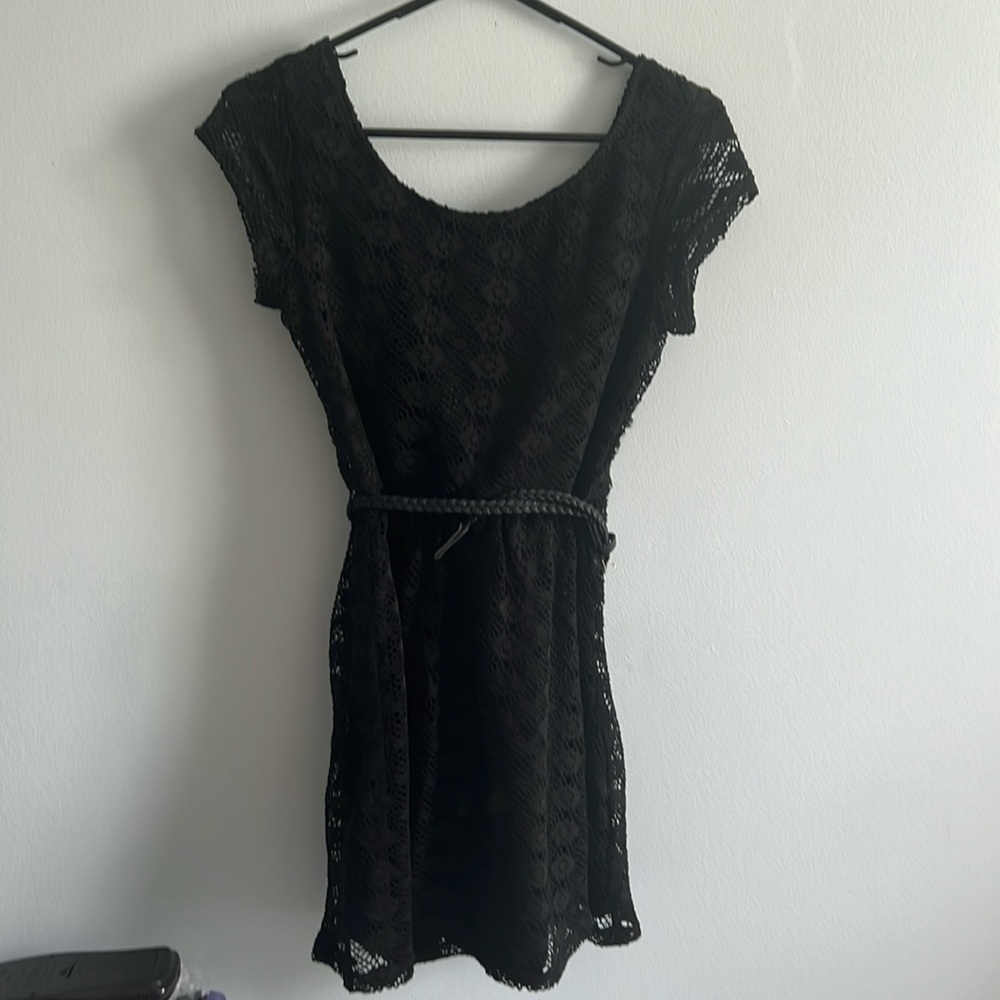 Lily Rose size Small black dress with belt!
